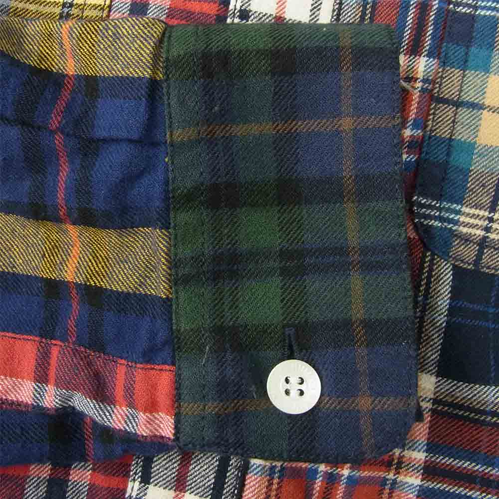 HUMAN MADE ヒューマンメイド Crazy Check Flannel Shirt クレイジー チェック フランネル シャツ マルチカラー系 M【美品】【中古】