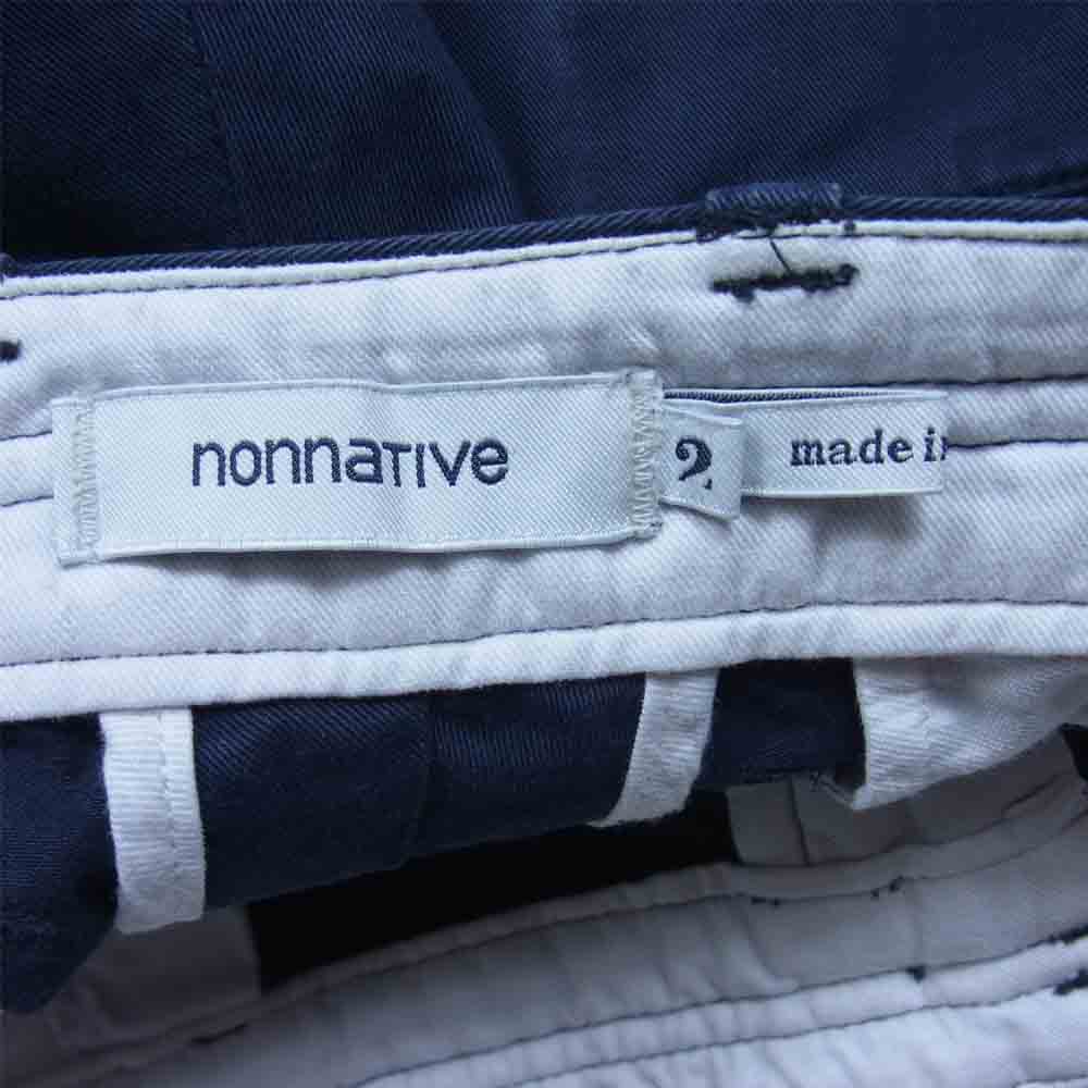 nonnative ノンネイティブ 21AW NN-P3907 DWELLER CHINO TROUSERS RELAXED FIT ツータック チノ トラウザーズ パンツ ネイビー系 2【中古】