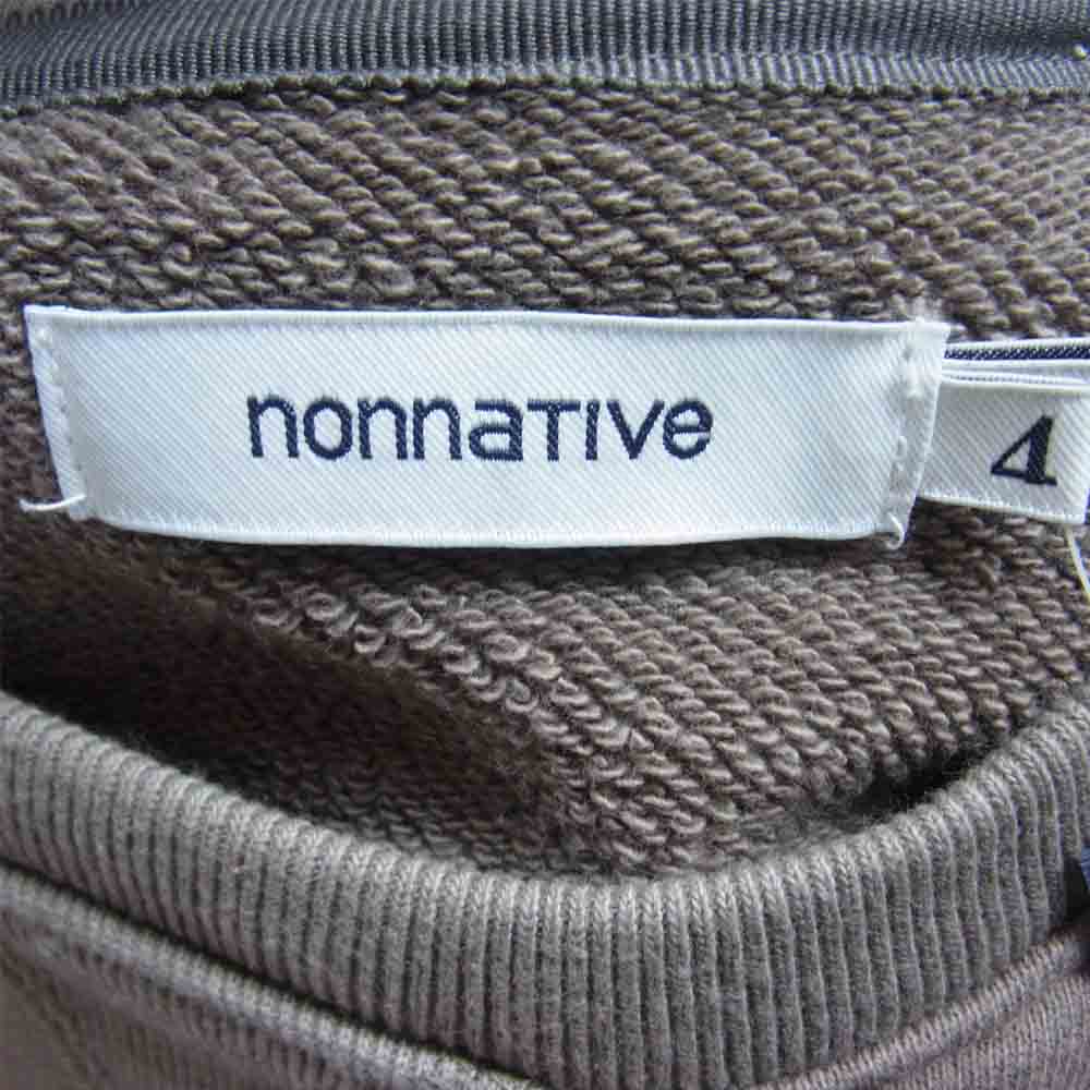 nonnative ノンネイティブ NN-T4001 DWELLER CREW PULLOVER COTTON SWEAT "TNP" ロゴ プリント スウェット グレー系 4【新古品】【未使用】【中古】