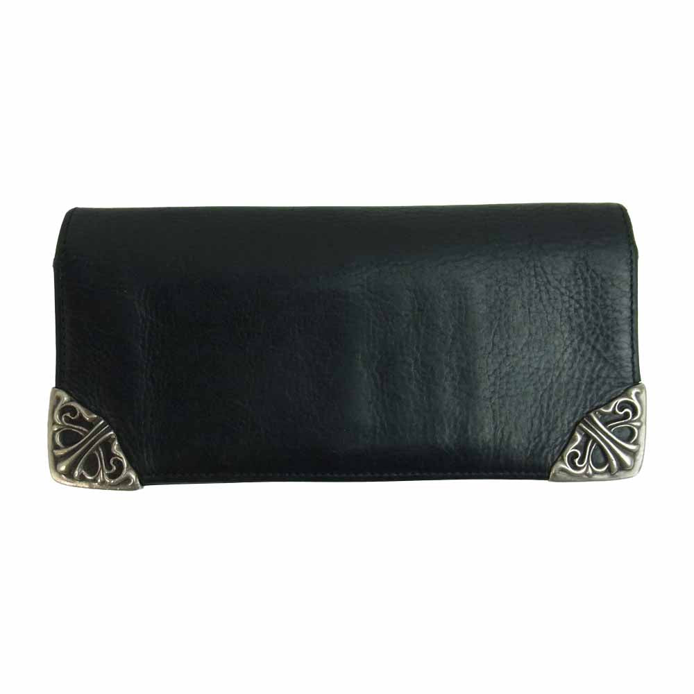 CHROME HEARTS クロムハーツ（原本無） ロング シングルフォールド チップ ウォレット ブラック系【中古】