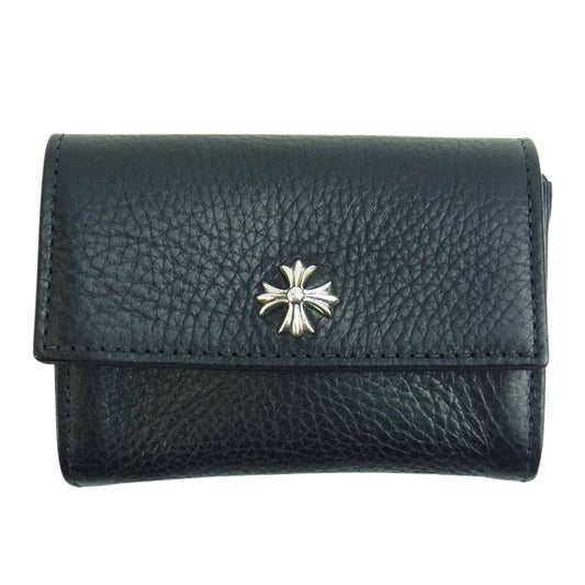 CHROME HEARTS クロムハーツ（原本有） TINY WALLET CH プラス タイニーウォレット  ブラック系【極上美品】【中古】