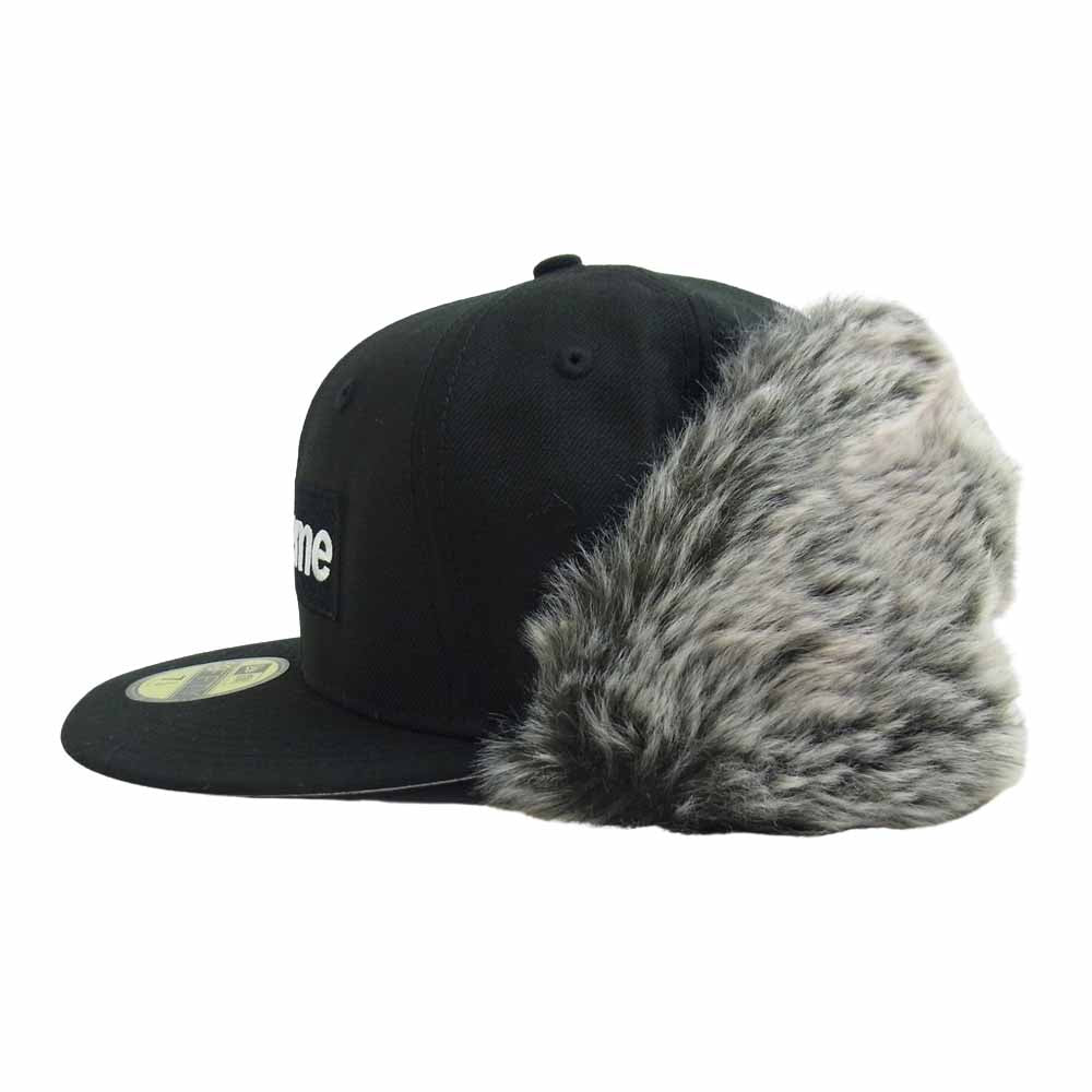 Supreme シュプリーム 19AW Earflap New Era ニューエラ イヤーフラップ ボックスロゴ キャップ ブラック系 57.7cm【新古品】【未使用】【中古】