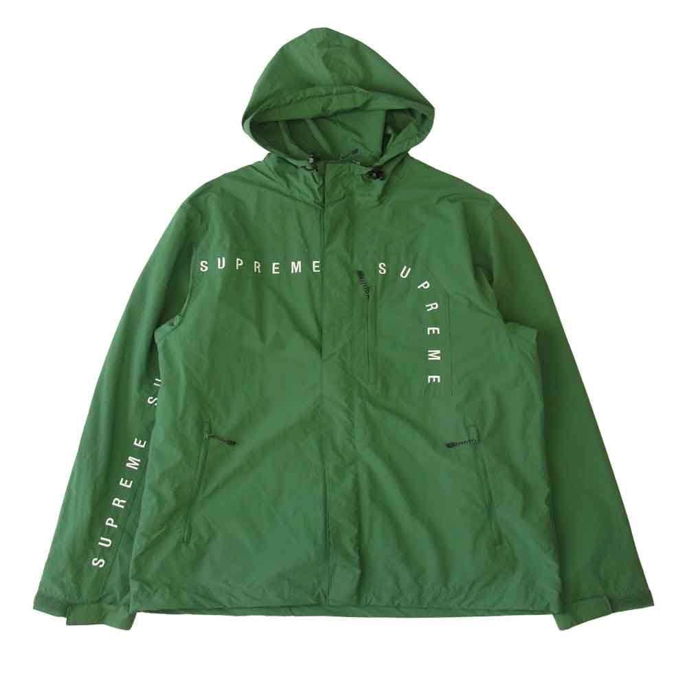 Supreme シュプリーム 20AW Curve Logos Ripstop Jacket カーブ ロゴ リップストップ ジャケット グリーン系 L【中古】