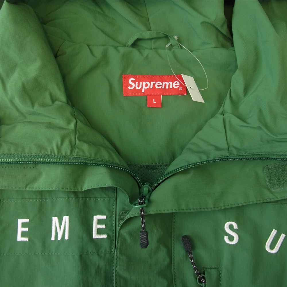 Supreme シュプリーム 20AW Curve Logos Ripstop Jacket カーブ ロゴ リップストップ ジャケット グリーン系 L【中古】