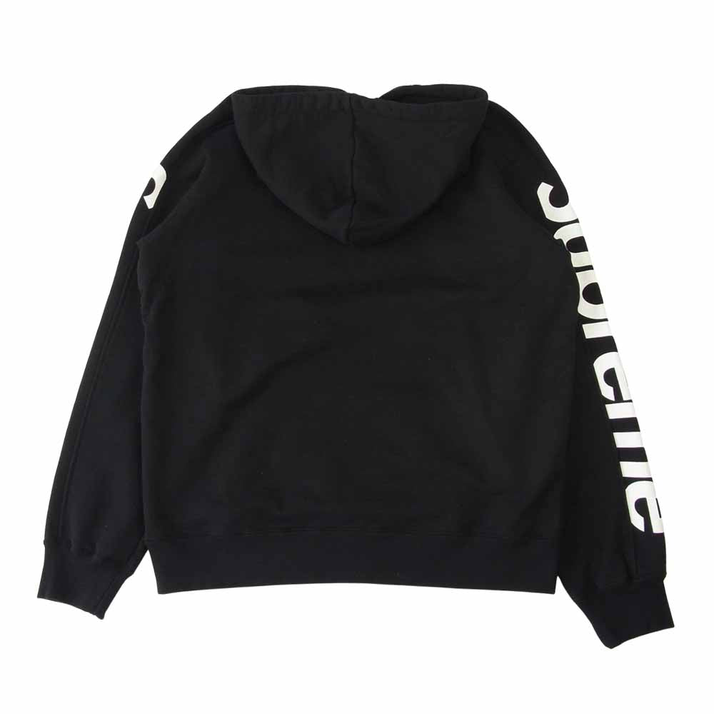 Supreme シュプリーム 18SS Sideline Hooded Sweatshirt サイドライン フーデッド スウェットシャツ プルオーバー パーカー ブラック系 M【中古】