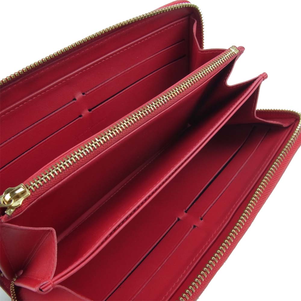 LOUIS VUITTON ルイ・ヴィトン M91572 草間彌生 モノグラムヴェルニ ドットインフィニティ ジッピーウォレット ラウンドファスナー レッド系【中古】