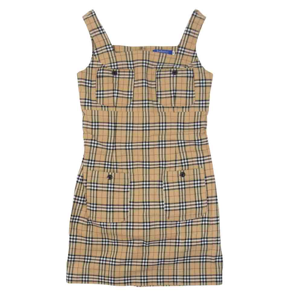 BURBERRY BLUE LABEL バーバリーブルーレーベル ノバチェック ワンピース ブラウン系 38【中古】