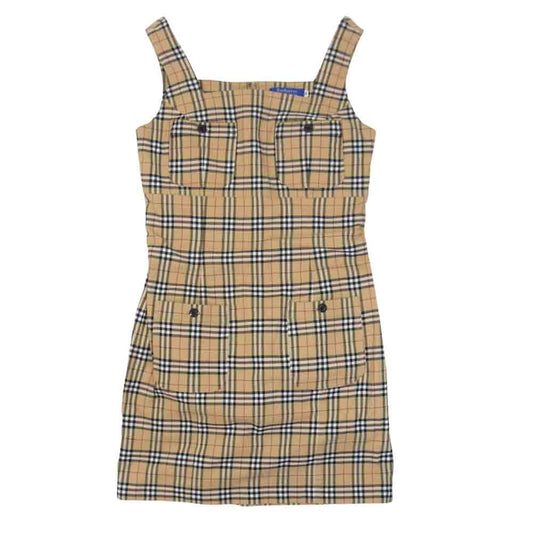 BURBERRY BLUE LABEL バーバリーブルーレーベル ノバチェック ワンピース ブラウン系 38【中古】