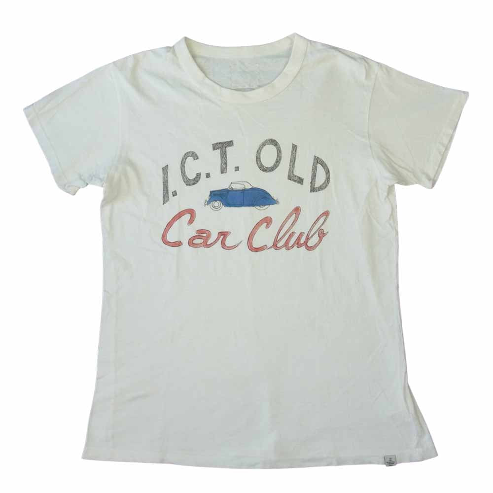 VISVIM ビズビム 16AW 0116205010039 SKETCH VTG CREW S/S (CAR CLUB) プリント 半袖 Tシャツ ホワイト系 2【中古】
