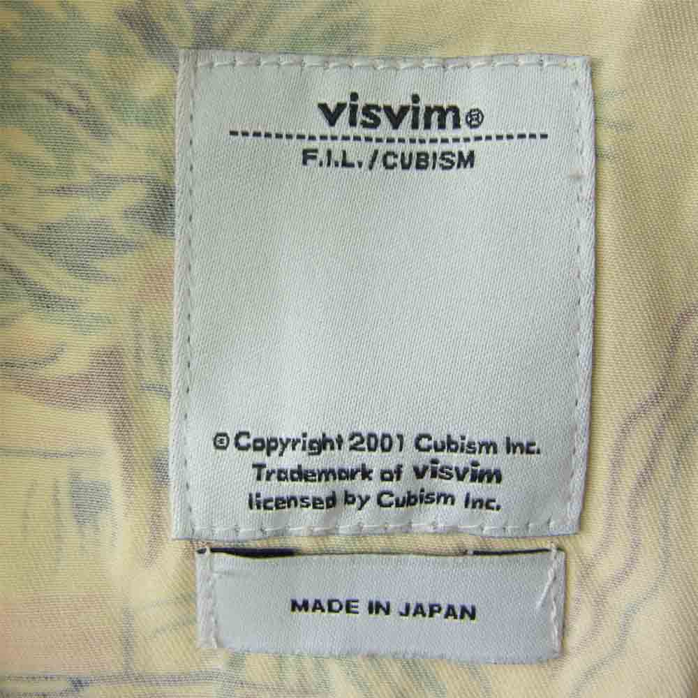 VISVIM ビズビム 15SS 0115105011014 SHAHEEN T-SHIRT SUNSHINE S/S (C/R) シャヘーン サンシャイン 総柄 半袖裾リブ ポケット Tシャツ ベージュ系 1【中古】