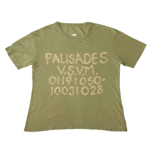 VISVIM ビズビム 19SS 011910501003 JUMBO TEE S/S PALISADES プリント 半袖 Tシャツ カーキ系 2【中古】