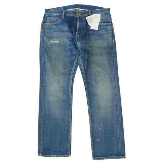 VISVIM ビズビム 16AW 0116205005020 SOCIAL SCLPTR 10 SLIM DAMAGED-12 ダメージ加工 スリム デニム パンツ インディゴブルー系 34【中古】