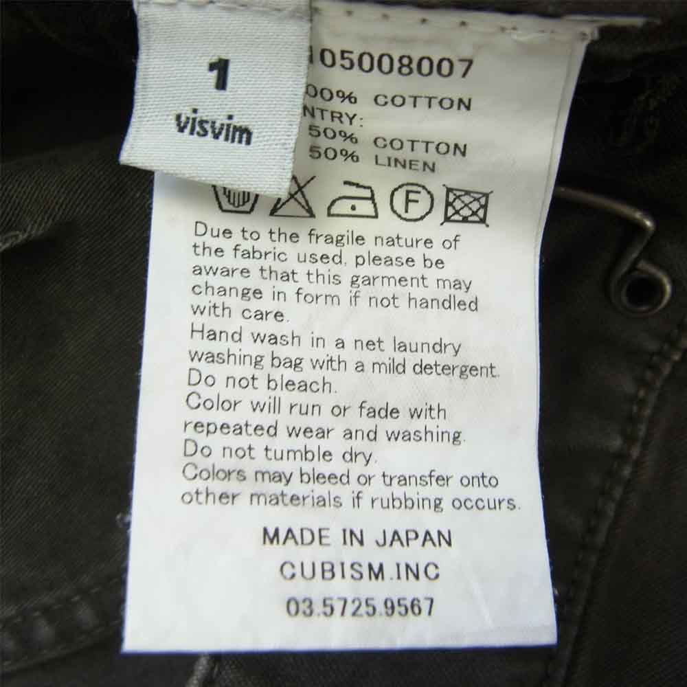 VISVIM ビズビム 15SS 0115105008007 PASTORAL SHORTS CHINO パストラル ショーツ チノ ショート パンツ グレー系 1【美品】【中古】