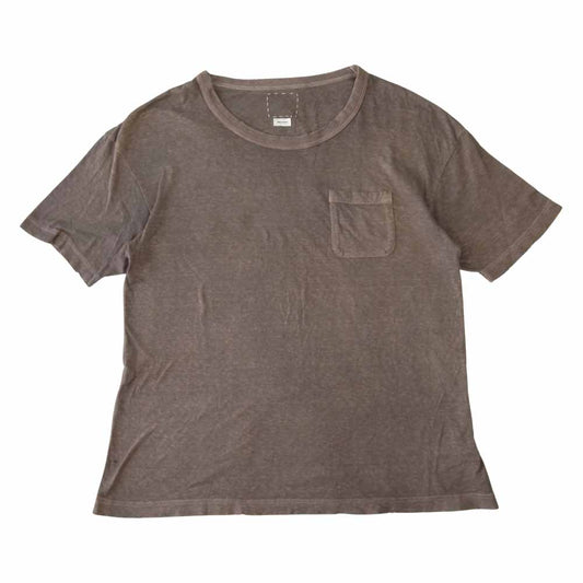 VISVIM ビズビム 21SS 0121105010012 JUMBO TEE S/S (UNEVEN DYE) タイダイ ダメージ加工 半袖 ポケット Tシャツ パープル系 1【極上美品】【中古】