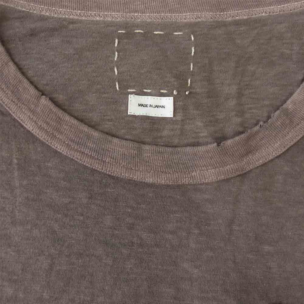 VISVIM ビズビム 21SS 0121105010012 JUMBO TEE S/S (UNEVEN DYE) タイダイ ダメージ加工 半袖 ポケット Tシャツ パープル系 1【極上美品】【中古】