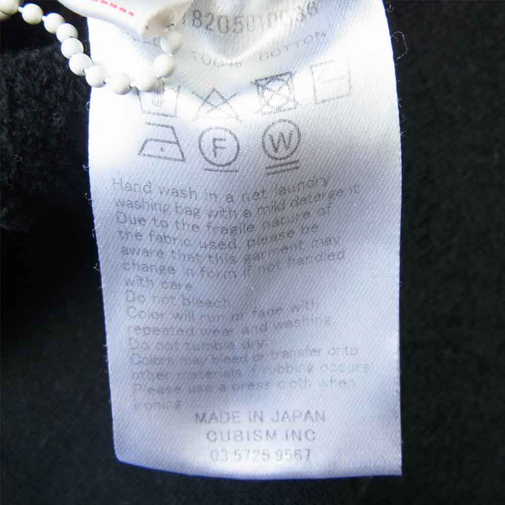 VISVIM ビズビム 18AW 0118205010036 JUMBO SWEAT CREW L/S ジャンボ スウェット クル－ネック ブラック系 1【中古】