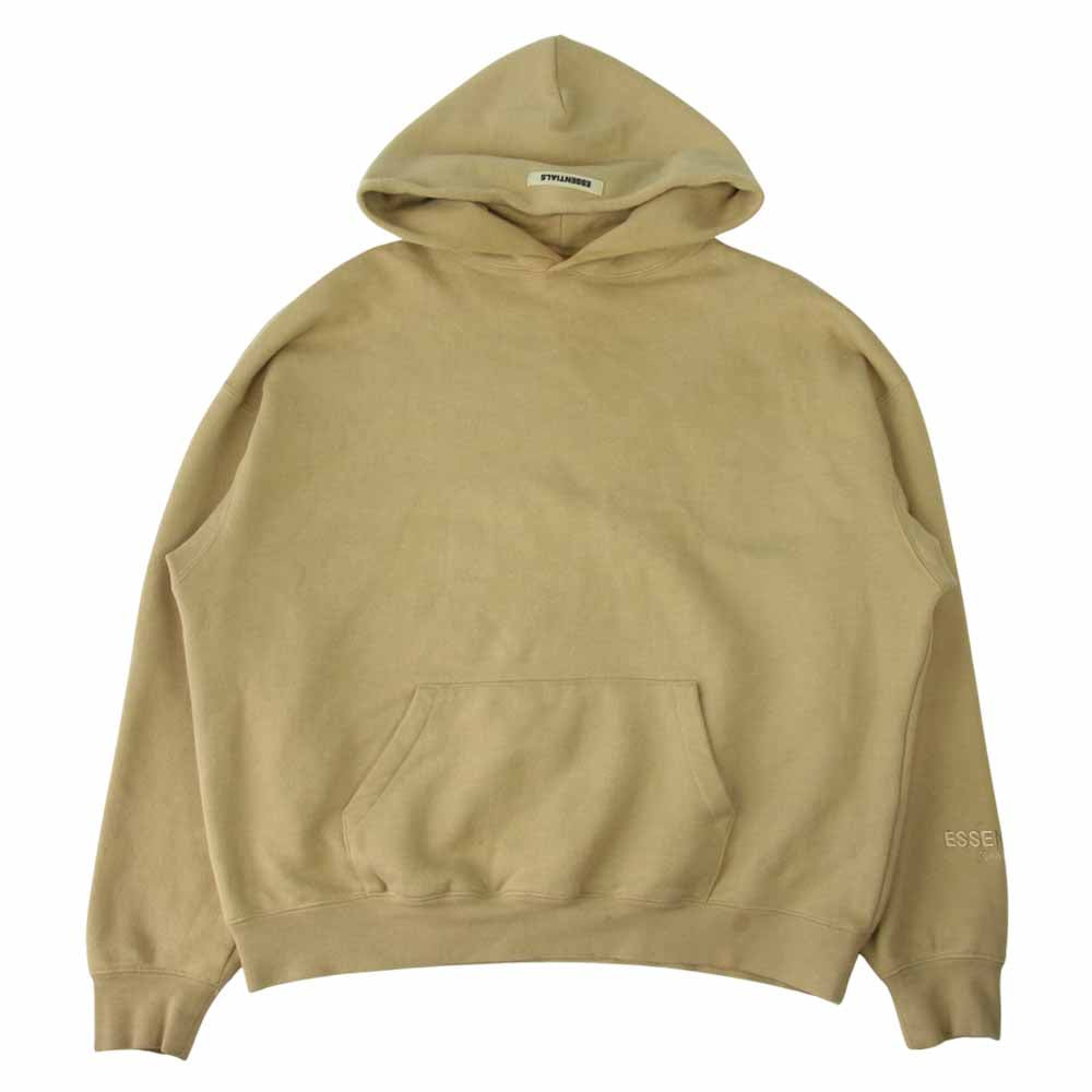 FEAR OF GOD フィアオブゴッド FOG Essentials エッセンシャルズ バックロゴ パーカー ベージュ系 S【中古】