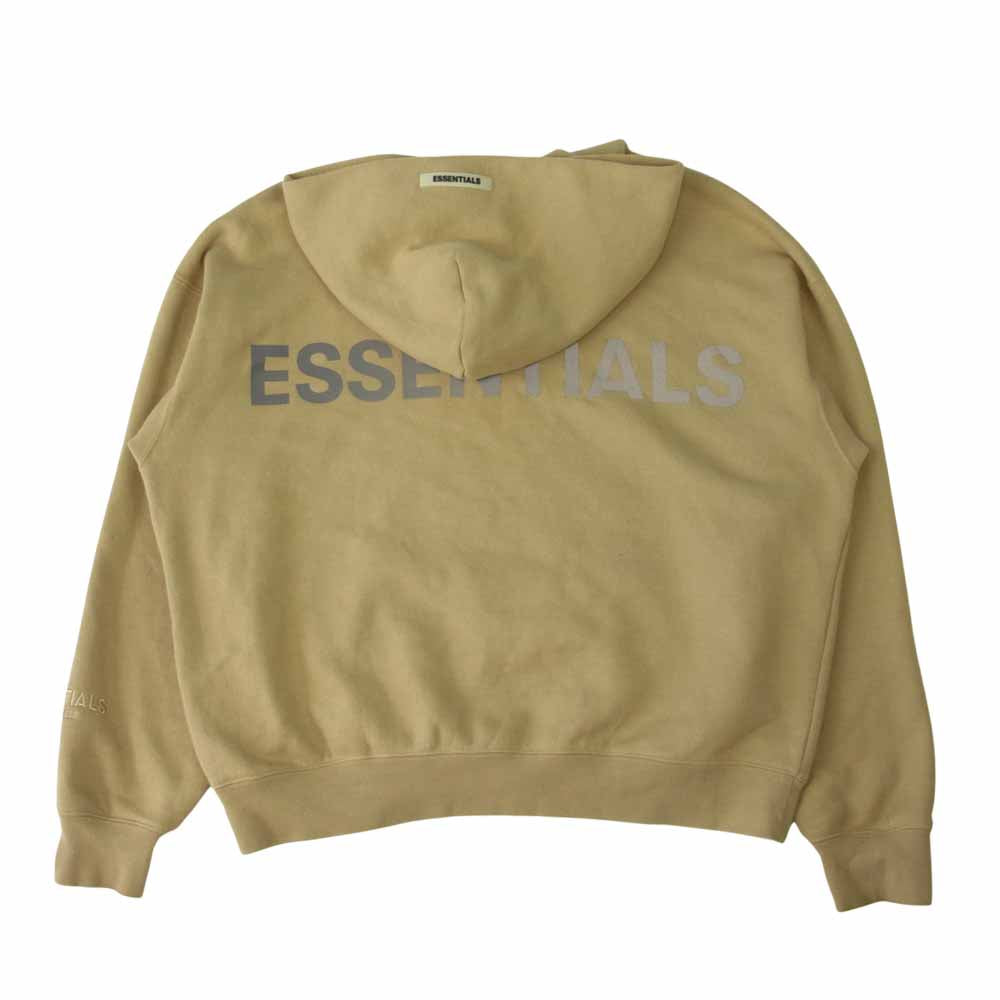 FEAR OF GOD フィアオブゴッド FOG Essentials エッセンシャルズ バックロゴ パーカー ベージュ系 S【中古】