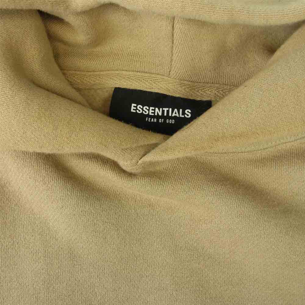 FEAR OF GOD フィアオブゴッド FOG Essentials エッセンシャルズ バックロゴ パーカー ベージュ系 S【中古】