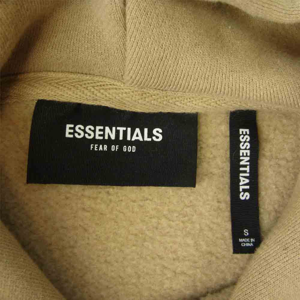 FEAR OF GOD フィアオブゴッド FOG Essentials エッセンシャルズ バックロゴ パーカー ベージュ系 S【中古】