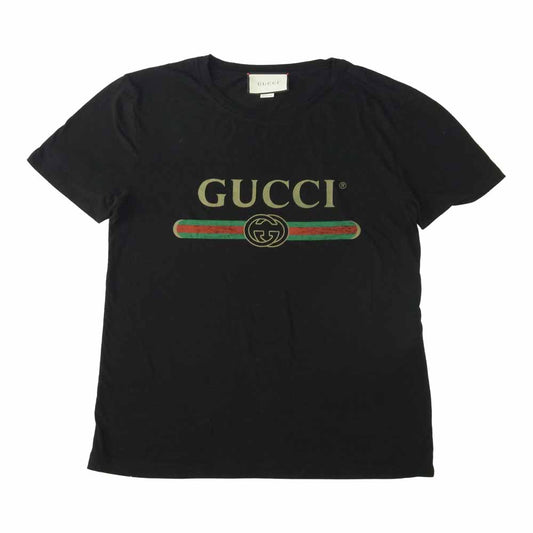 GUCCI グッチ 440103 ヴィンテージロゴ プリント ブラック系【中古】