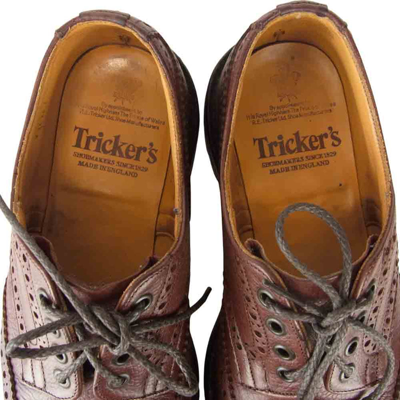 Tricker's トリッカーズ ILKLEY ウイングチップ シューズ ブラウン系【中古】