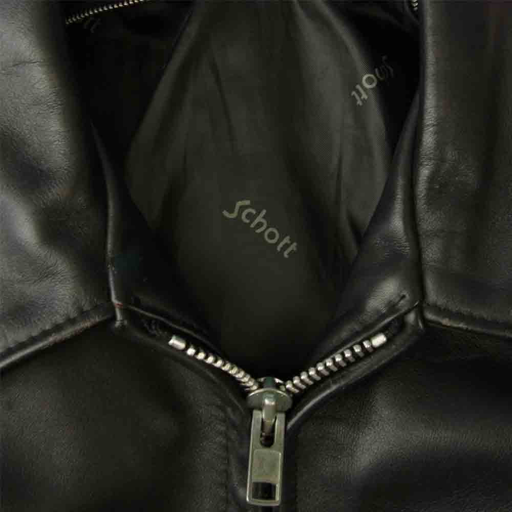 schott ショット 642 レザー シングル ライダース ジャケット ブラック