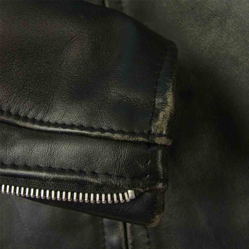 schott ショット 642 レザー シングル ライダース ジャケット ブラック系 38【中古】