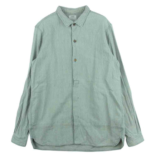 VISVIM ビズビム 14AW 114205011020 Long Rider Indigo Check Shirt 長袖 シャツ グレイッシュブルー系 1【中古】