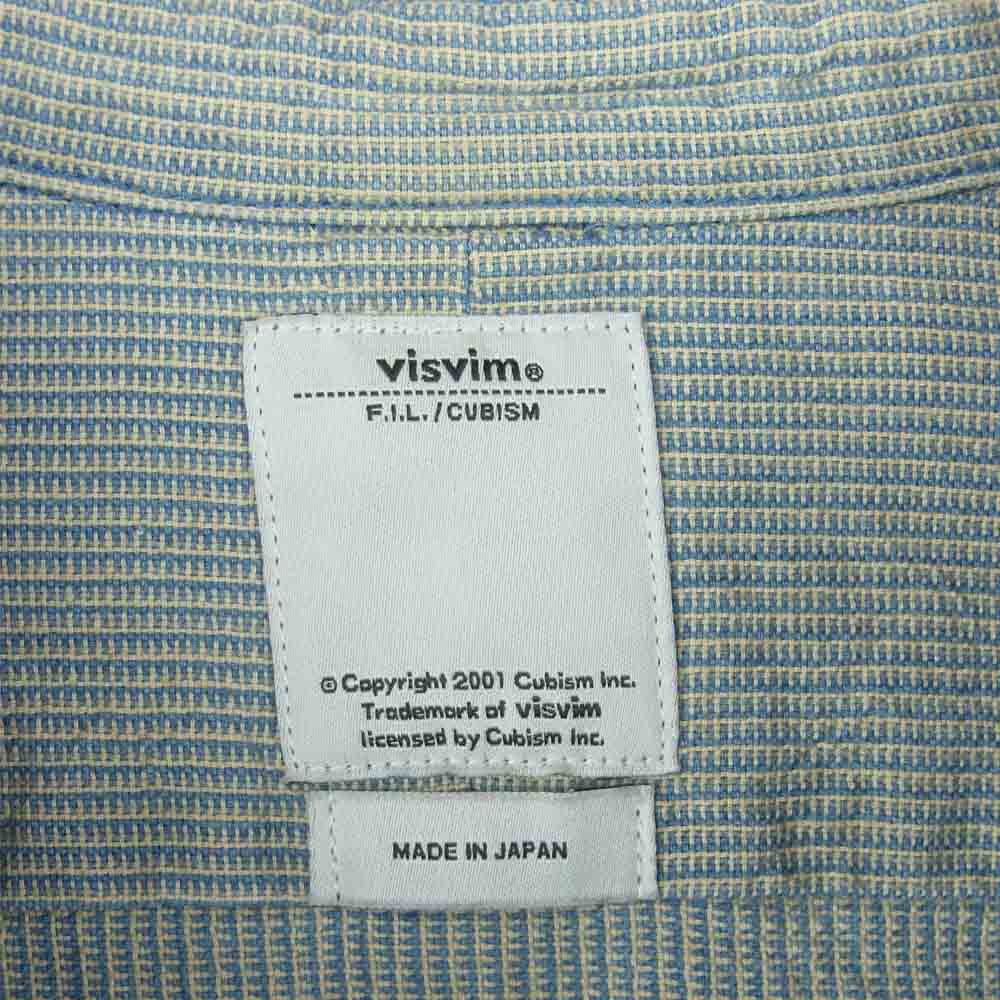 VISVIM ビズビム 14AW 114205011020 Long Rider Indigo Check Shirt 長袖 シャツ グレイッシュブルー系 1【中古】
