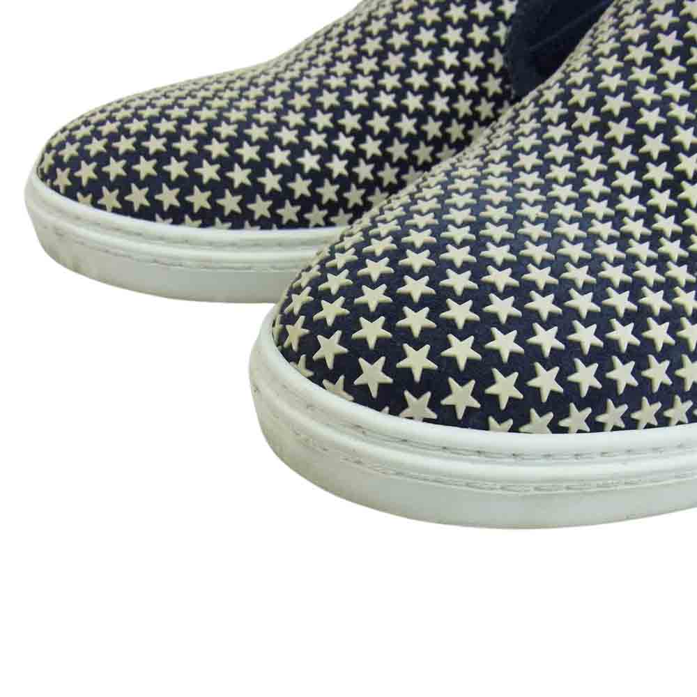 JIMMY CHOO ジミーチュウ スエード スター スリッポン ネイビー系 44【中古】