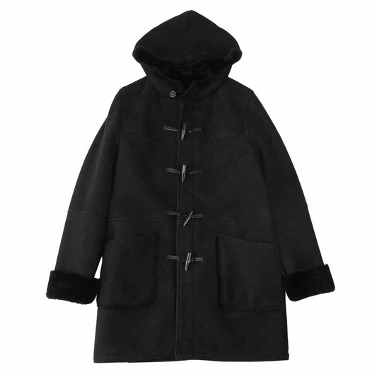 エンメティ イタリア製 SANTIAGO オールムートン ダッフル コート ブラック系 48【中古】