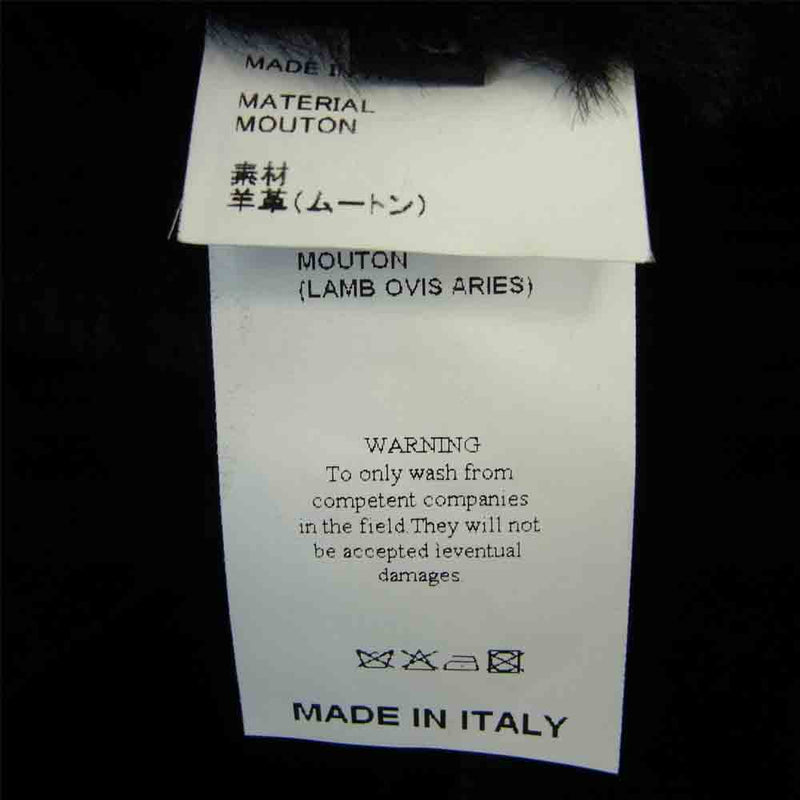 エンメティ イタリア製 SANTIAGO オールムートン ダッフル コート ブラック系 48【中古】
