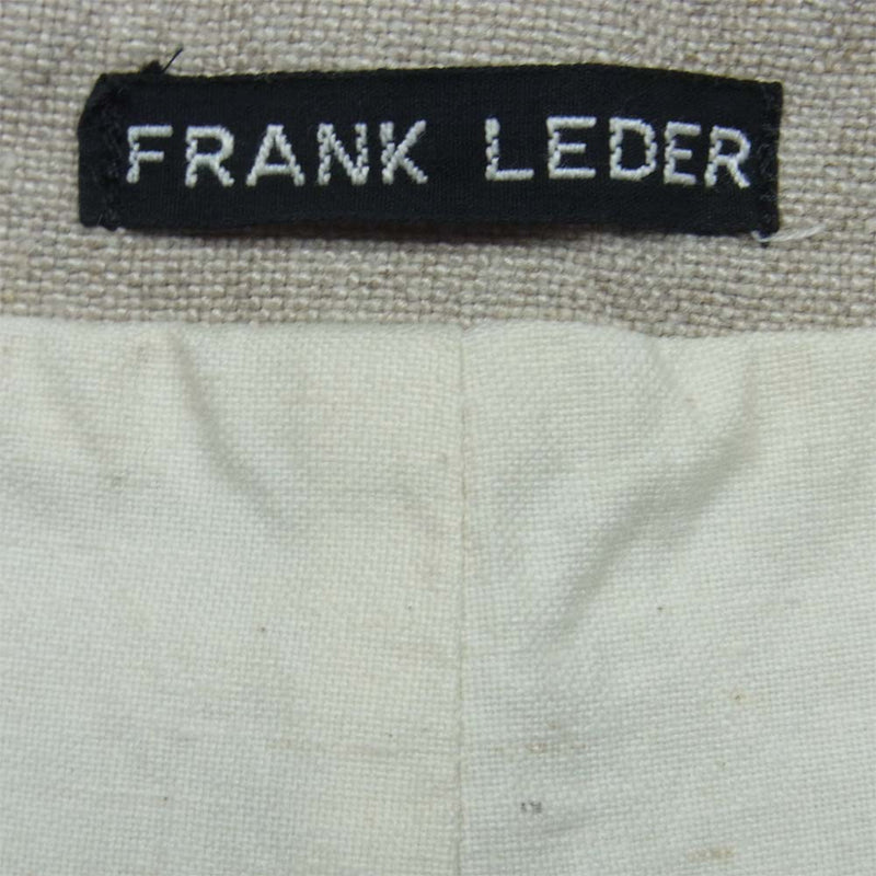 FRANK LEDER フランクリーダー 527061 DEUTSHLEDER VEST ジャーマンレザーコットン リネン ベスト ブラック系 グレー系 S【中古】