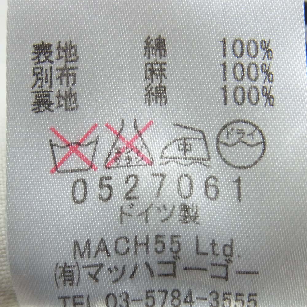 FRANK LEDER フランクリーダー 527061 DEUTSHLEDER VEST ジャーマンレザーコットン リネン ベスト ブラック系 グレー系 S【中古】