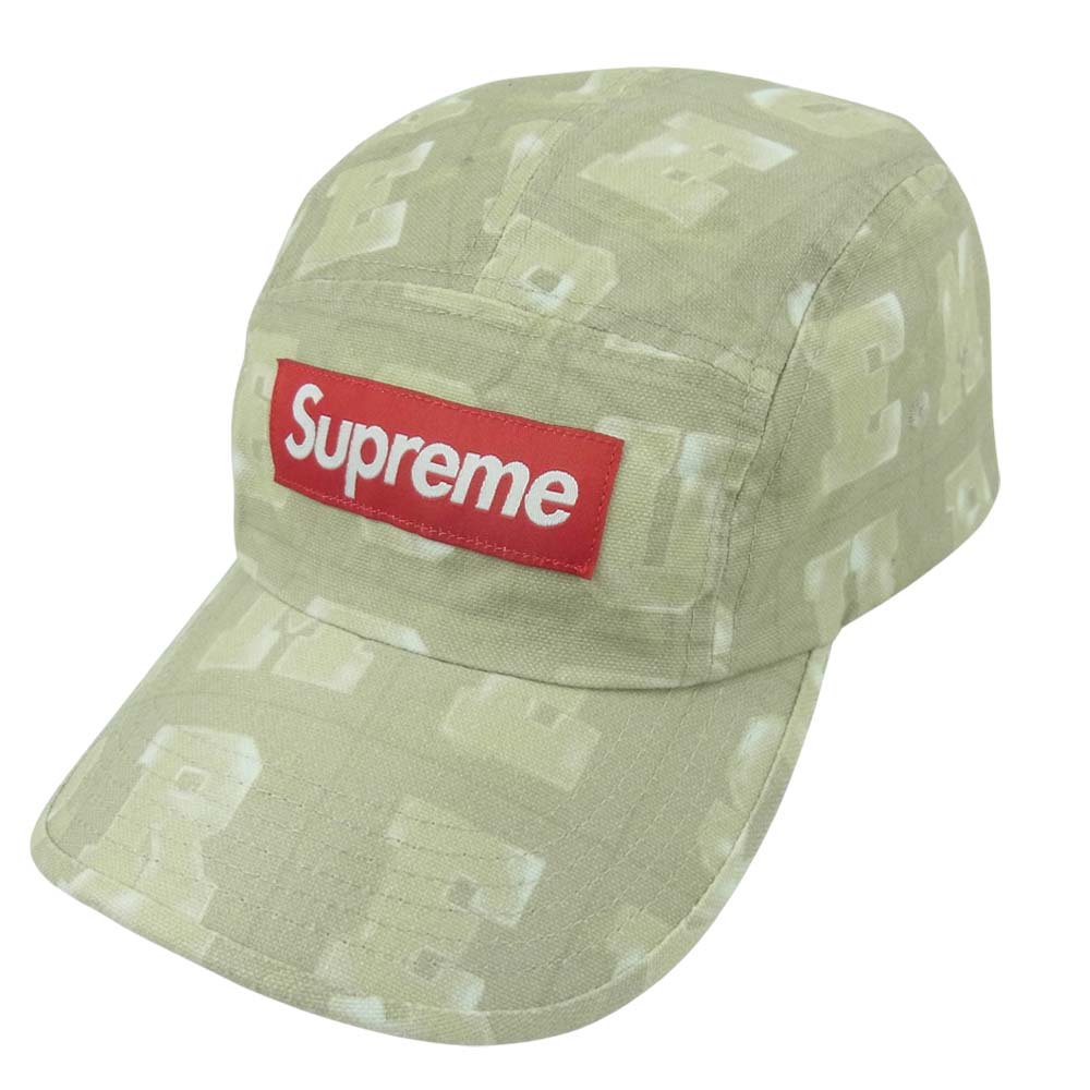 Supreme Washed Out Camo Camp boxロゴ キャップ