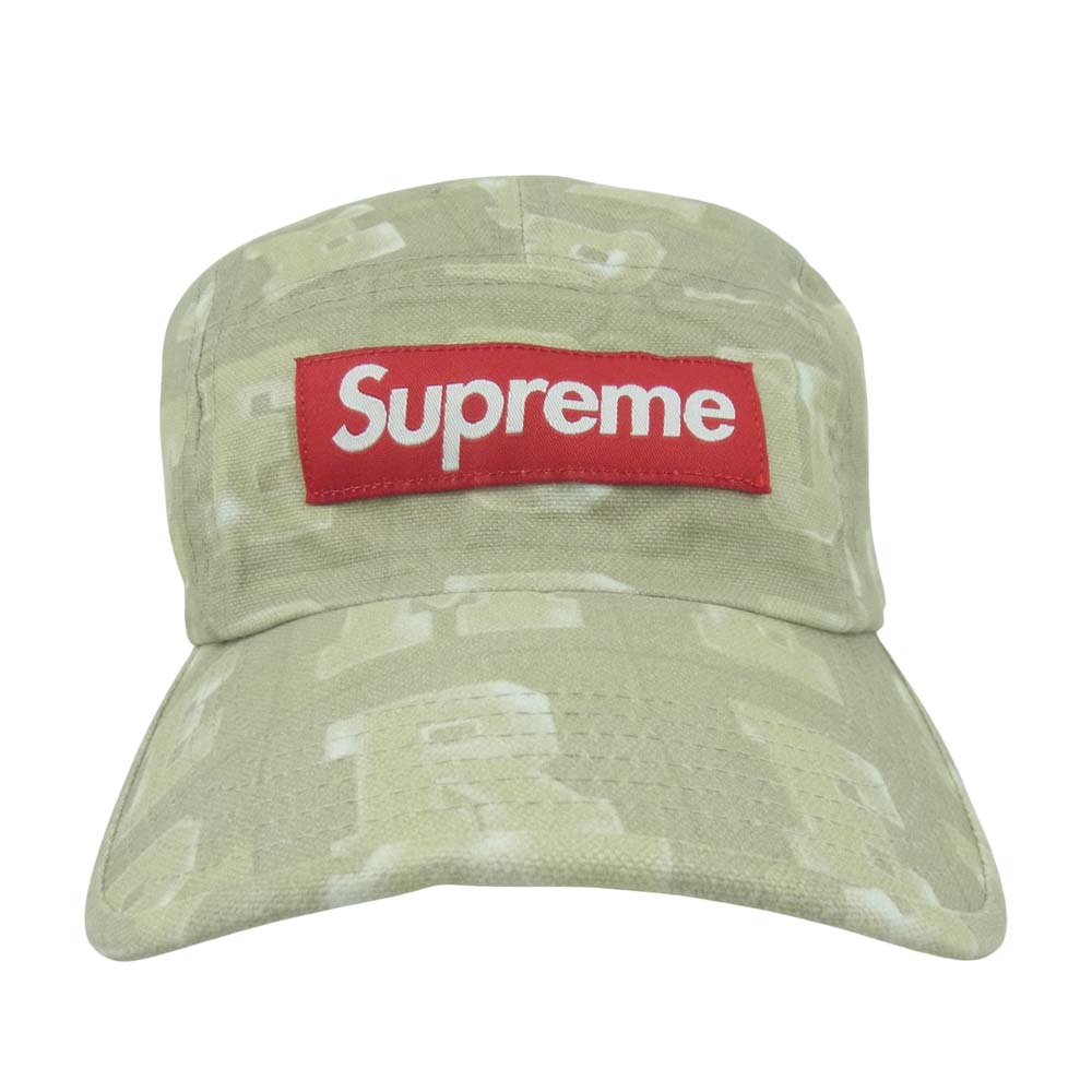 Supreme シュプリーム 20AW BLOCKS CAMP CAP ボックスロゴ キャンプ キャップ コットン 中国製 ベージュ系【中古】