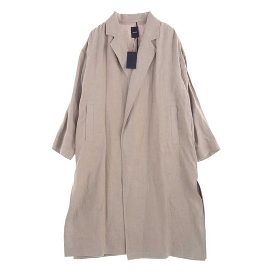 ミューニック 19SS MN191C28 chester coat オーバーサイズ リネン コート ベージュ系 S【美品】【中古】
