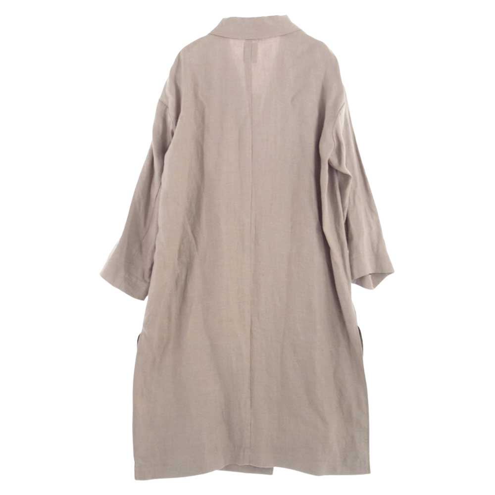 ミューニック 19SS MN191C28 chester coat オーバーサイズ リネン コート ベージュ系 S【美品】【中古】