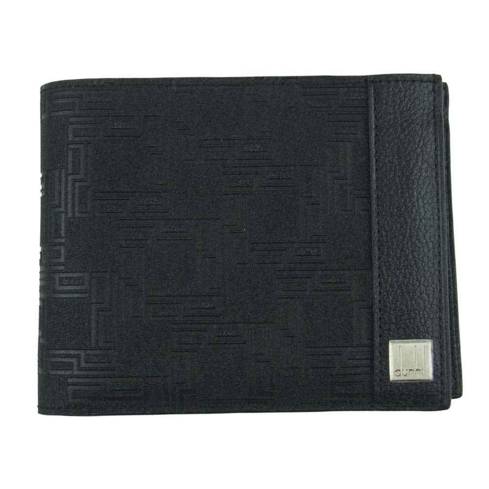 Dunhill ダンヒル OG3070A D-8 ディーエイト 小銭入れ付き 二つ折り財布 ブラック系【極上美品】【中古】