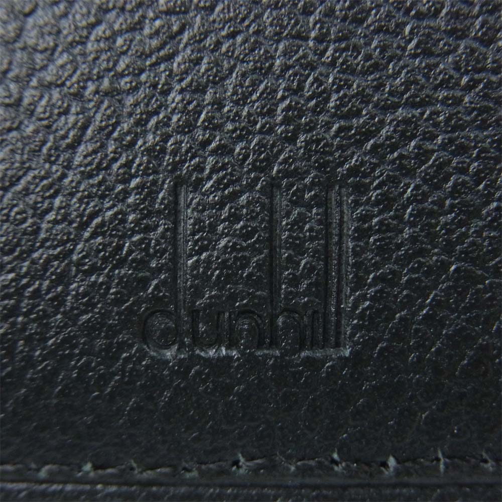 Dunhill ダンヒル OG3070A D-8 ディーエイト 小銭入れ付き 二つ折り財布 ブラック系【極上美品】【中古】