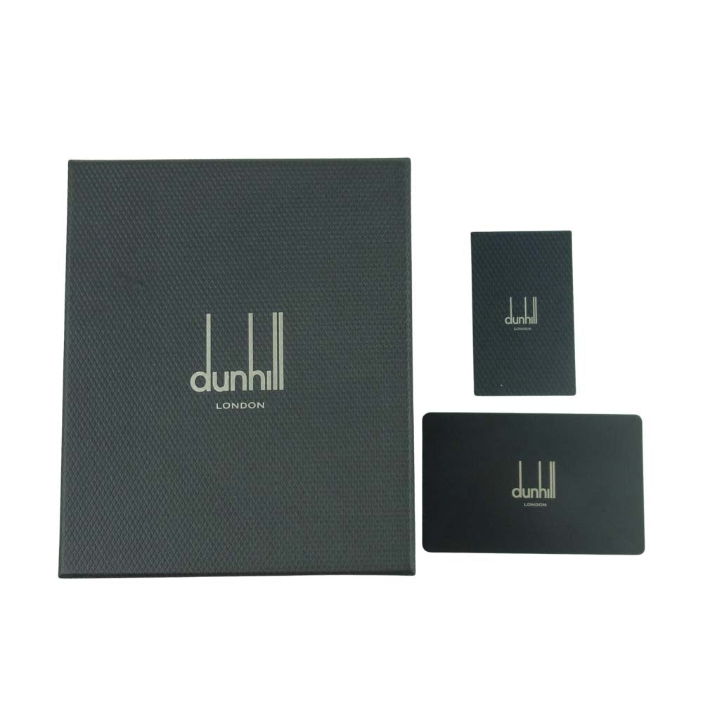 Dunhill ダンヒル OG3070A D-8 ディーエイト 小銭入れ付き 二つ折り財布 ブラック系【極上美品】【中古】