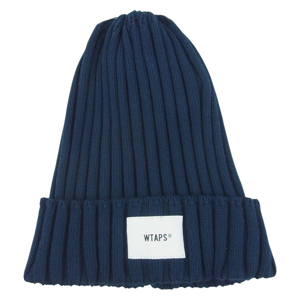 WTAPS ダブルタップス 211MADT-HT01 BEANIE 01 21SS ビーニー ニットキャップ 帽子 ネイビー系 00【新古品】【未使用】【中古】