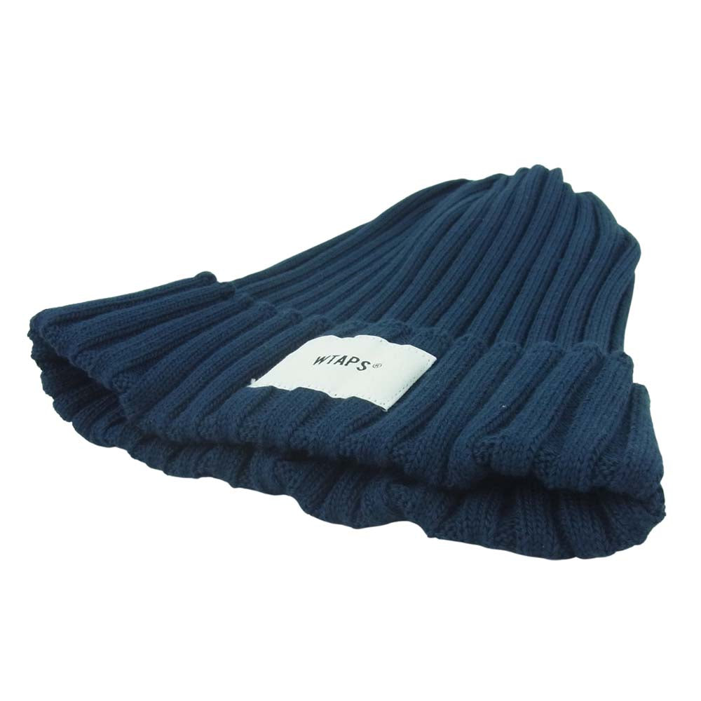 WTAPS ダブルタップス 211MADT-HT01 BEANIE 01 21SS ビーニー ニットキャップ 帽子 ネイビー系 00【新古品】【未使用】【中古】