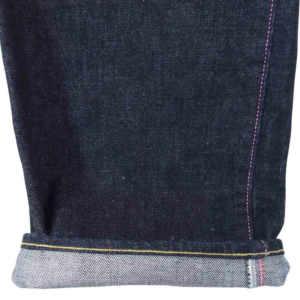 MOMOTARO JEANS 桃太郎ジーンズ 0201K VINTAGE LABLE SLIM FIT STRAIGHT スリムストレート ボタンフライ インディゴブルー系 38【美品】【中古】