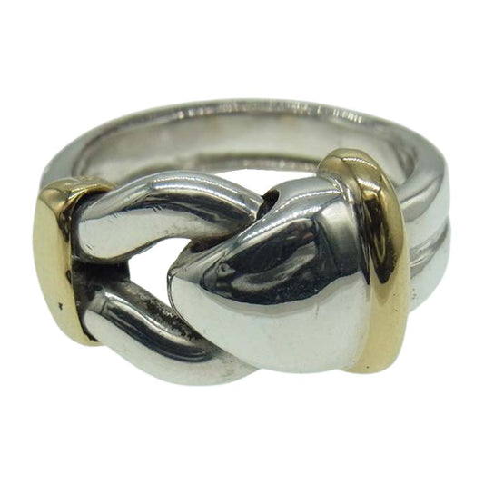 GUCCI グッチ 18K シルバー925 コンビ リング  シルバー系【中古】