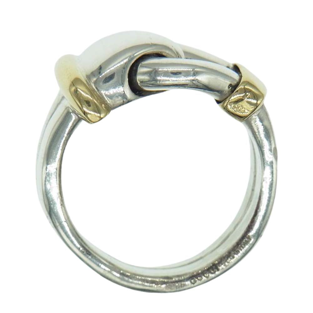 GUCCI グッチ 18K シルバー925 コンビ リング  シルバー系【中古】