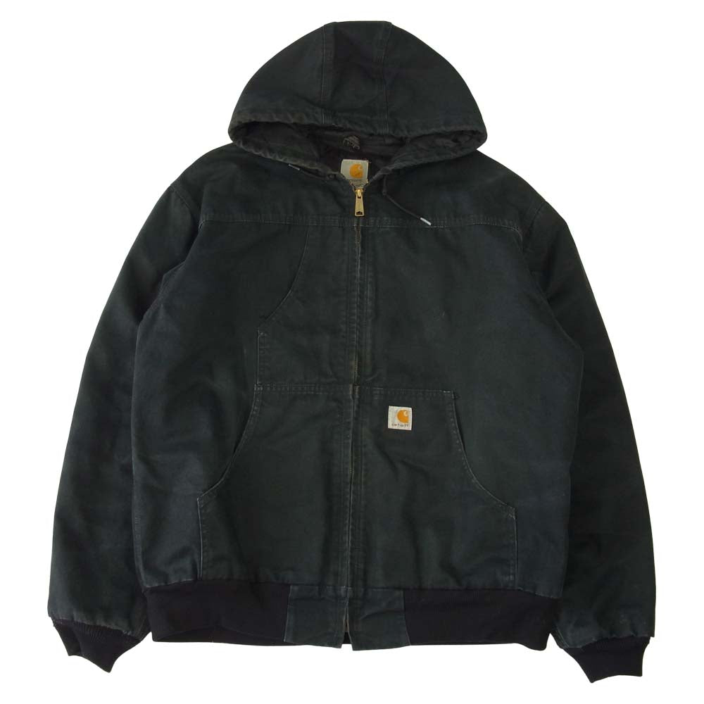 Carhartt カーハート ダック アクティブ パーカー ジャケット ブラック系 XL【中古】