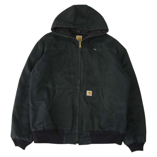 Carhartt カーハート ダック アクティブ パーカー ジャケット ブラック系 XL【中古】