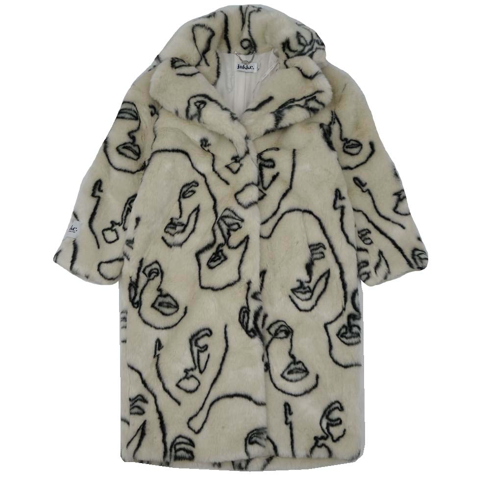 ジャッキー エコファー フェイクファー コート オフホワイト系【中古】